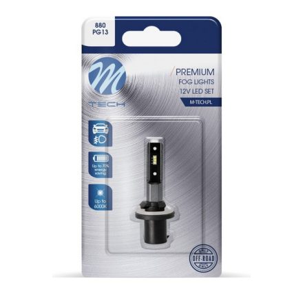 M-Tech,  LB508W-01B,  H27/1 Led , Fehér, 12V PG13