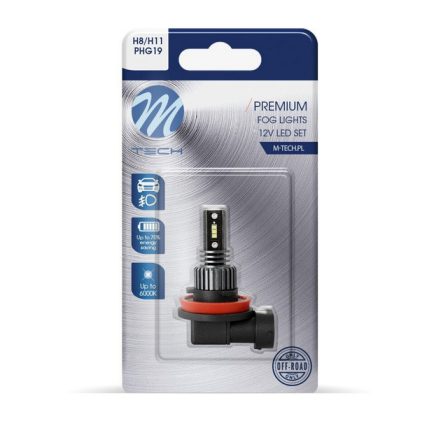 M-Tech,  LB511W-01B,  H8/H11 Led , Fehér, 12V 3W
