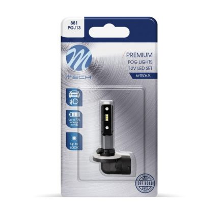 M-Tech,  LB512W-01B,  H27 Led , Fehér, 12V PGJ13