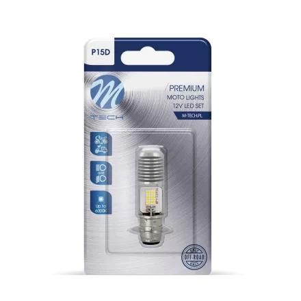 M-Tech,  LB551W-01B,  P15D Led , Fehér, 12V