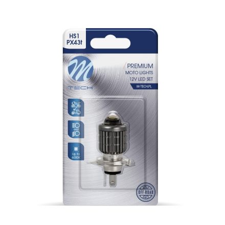 M-Tech, LB574W-01B, H4 Led Izzó, 12V