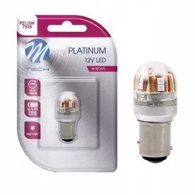   M-Tech, LB827R-01B Led Izzó P21/5W, Piros, Canbus 12V BAY15d