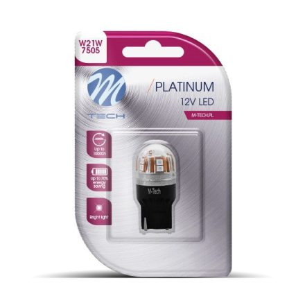 M-Tech, LB828R-01B Led Izzó W21W, Piros, Canbus 12V