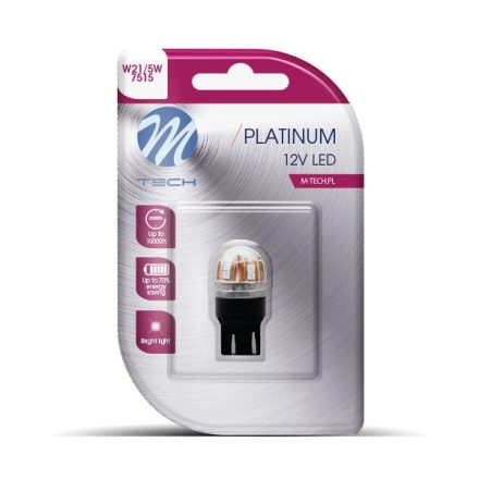 M-Tech, LB829R-01B Led Izzó W21/5W, Piros, Canbus 12V