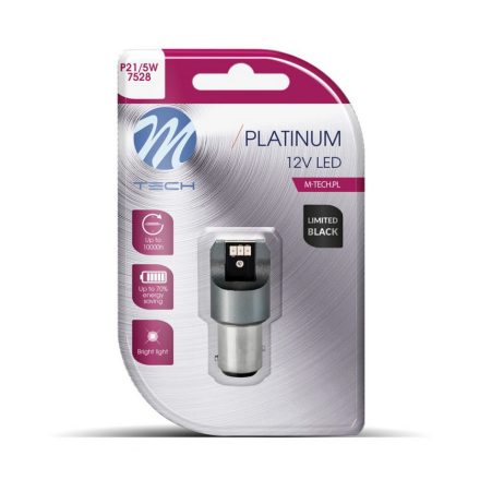 M-Tech, LB843R01B, P21/5W Led Izzó, Piros, Canbus