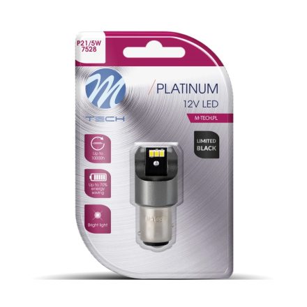 M-Tech, LB843W-01B, P21/5W Led Izzó, Fehér, Canbus