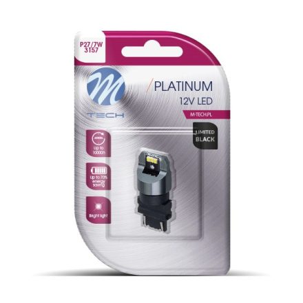 M-Tech, LB847W-01B, P27/7W Led Izzó, Fehér, Canbus