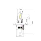 M-Tech, Pro Series, H4 Led Párban, 12V 6000k
