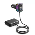 GC05 6 portos USB és USB C Autós Szivargyújtós feszültségmérővel 12/24V 115W