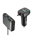 GC05 6 portos USB és USB C Autós Szivargyújtós feszültségmérővel 12/24V 115W
