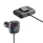 GC05 6 portos USB és USB C Autós Szivargyújtós feszültségmérővel 12/24V 115W