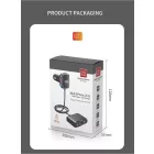 GC05 6 portos USB és USB C Autós Szivargyújtós feszültségmérővel 12/24V 115W