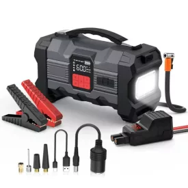   Homasita, Indítássegítő Akkumulátor, Kompresszorral, 26800MAH -12V