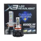 X3, H9 Led Izzó, 6000 LM 9-32V