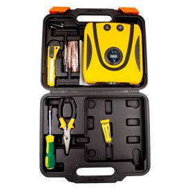   Defektjavító készlet Kompresszorral, műanyag tárolódobozzal