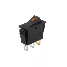 Homasita, Kapcsoló 2 állású, Sárga Leddel 250V 16A