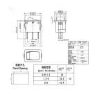 Homasita, Kapcsoló 2 állású Kék, 250V 16A