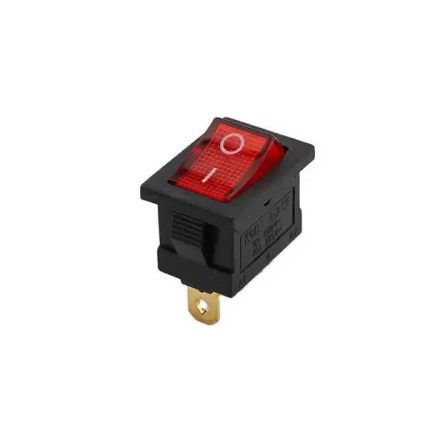Homasita, Kapcsoló 2 állású, Piros 250V 16A, 3 Lábú