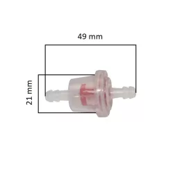   Benzin és gázolajszűrő műanyag betétes 41 x 21 mm - O 6 mm