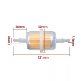 Benzinszűrő papír 121 x 50 mm - O 6 mm - O 9 mm