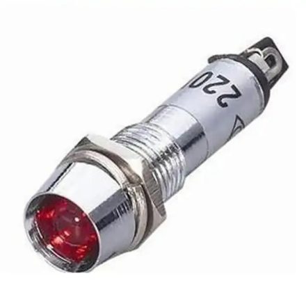 12 V-os XD8-1 8mm-es vízálló, fém jelzőlámpa